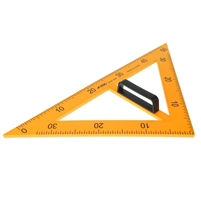Картинка Треугольник для школьной доски, с держателем, прямоугольный, 45°