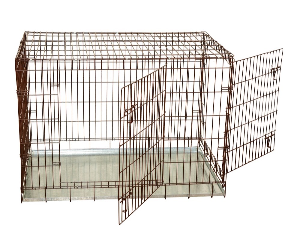 Картинка Клетка для собак №6 120х79х83h см, 2 двери, коричневая
