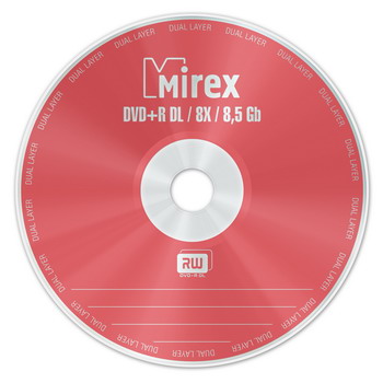Картинка Диск DVD+R Mirex 8,5 Гб 8x Dual Layer (10 in box)