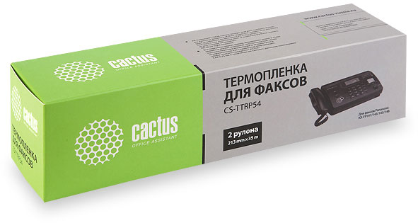 Картинка Термопленка Cactus CS-TTRP54 для факсов Panasonic (KXF-A54) KX-FP141/143/145/148 (2шт/ 231mm х 35м.)
