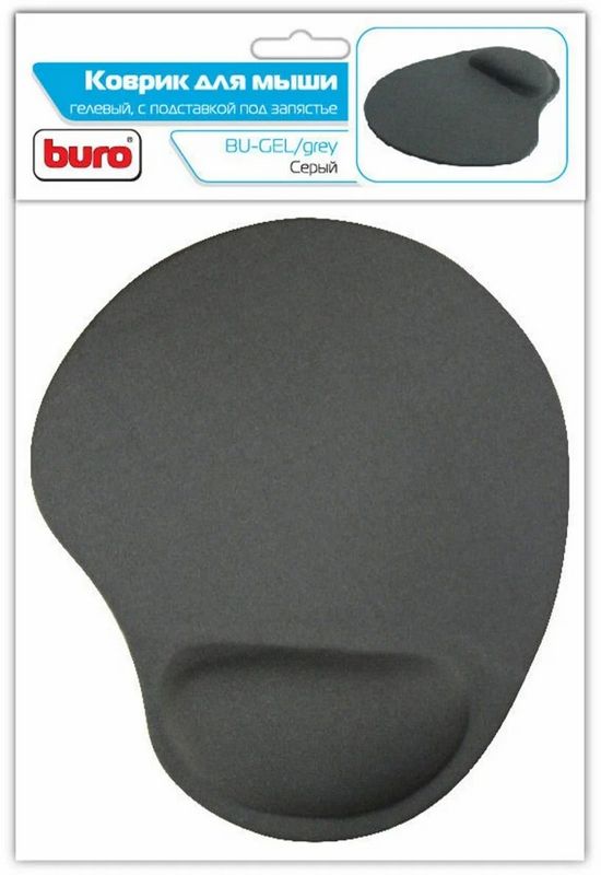 Картинка Коврик для мыши Buro BU-GEL серый