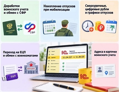 картинка Обзор важных изменений в 1С:Зарплата и управление персоналом: от релиза 3.1.34.317 до 3.1.38.123