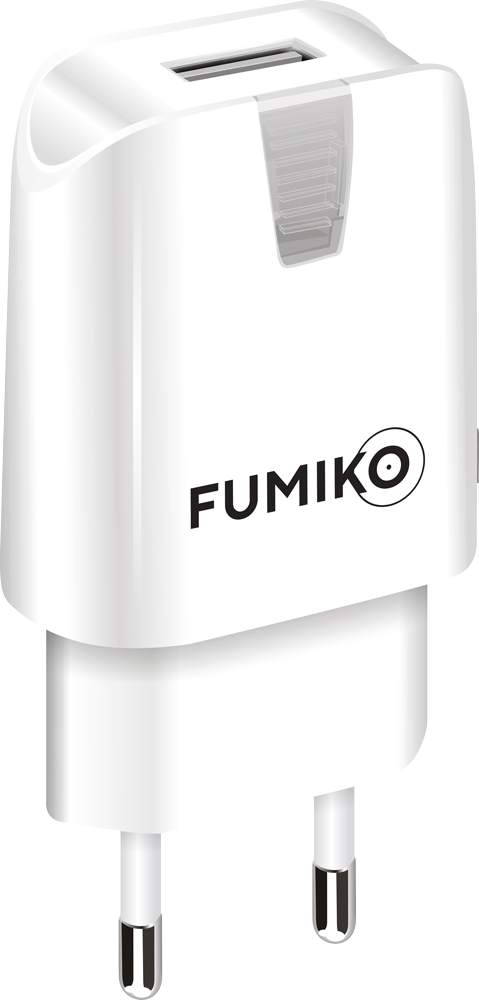 Картинка Зарядное устройство FUMIKO CH02 1USB 2А белое